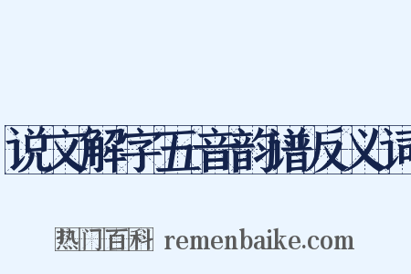 说文解字五音韵谱反义词是什么意思的图片